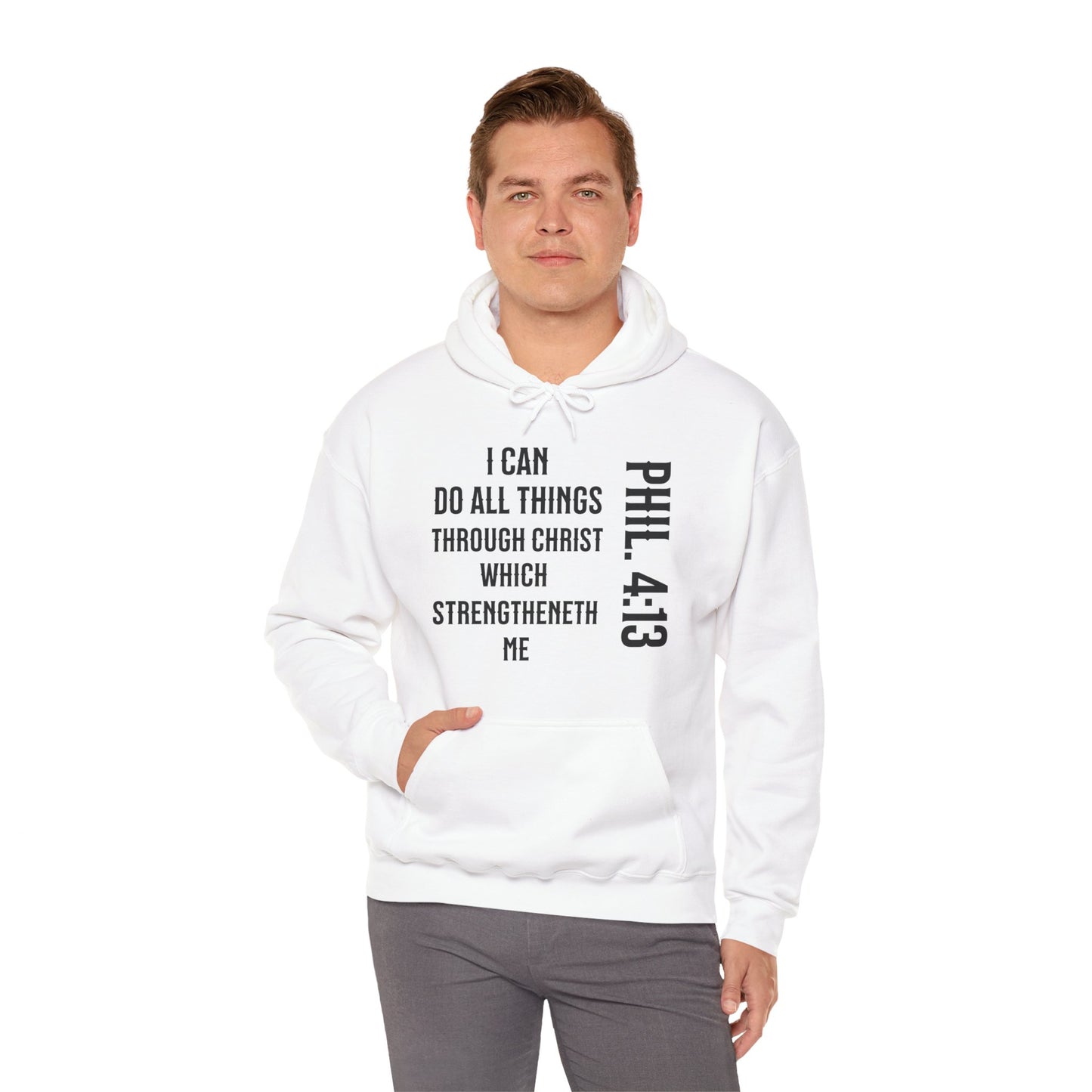 All Things Through Christ Philippians 4:13 Unisex Heavy Blend™ Hooded Sweatshirt