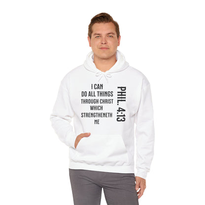 All Things Through Christ Philippians 4:13 Unisex Heavy Blend™ Hooded Sweatshirt