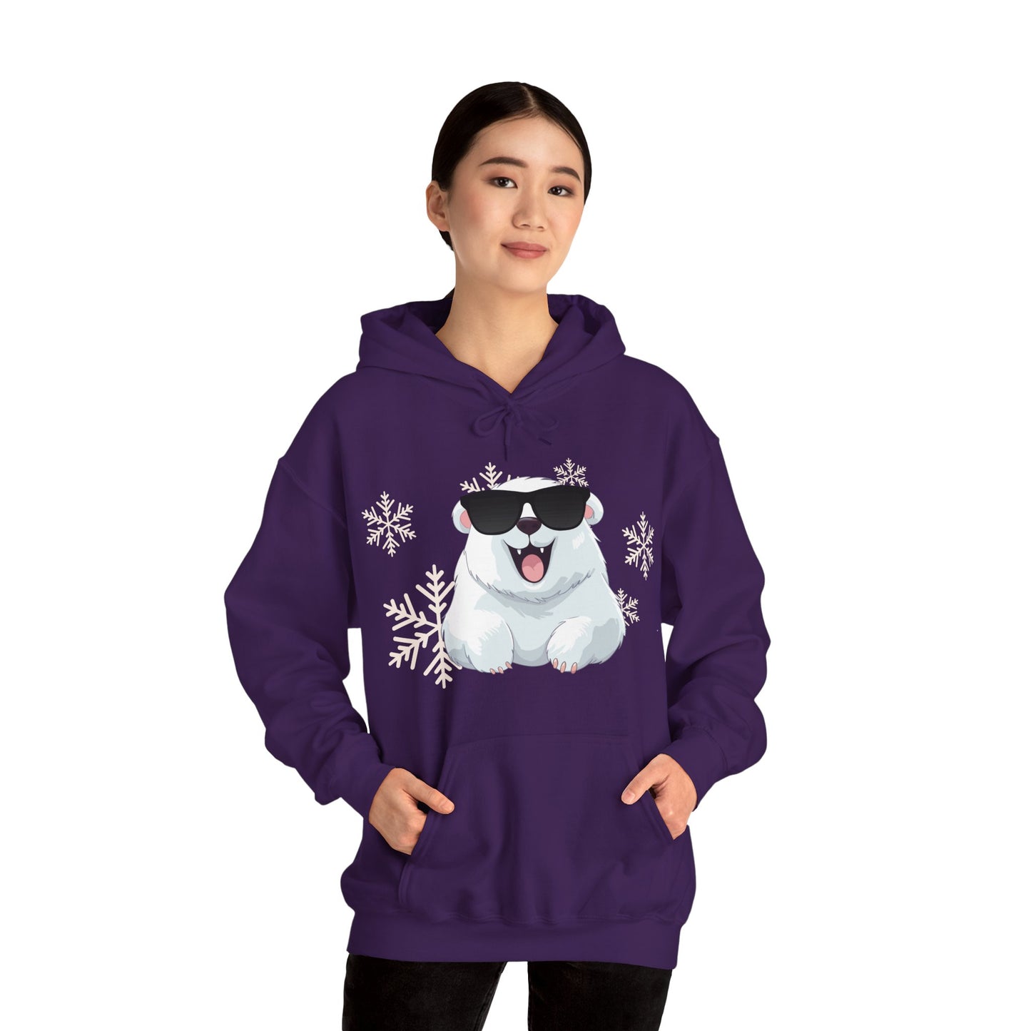 Polar Bear Unisex Heavy Blend™ Hooded Sweatshirt, fun, cool, Christmas