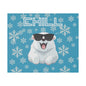 Chill, Polar Bear, Matte Canvas, Stretched 0.75", wall art, snowflakes