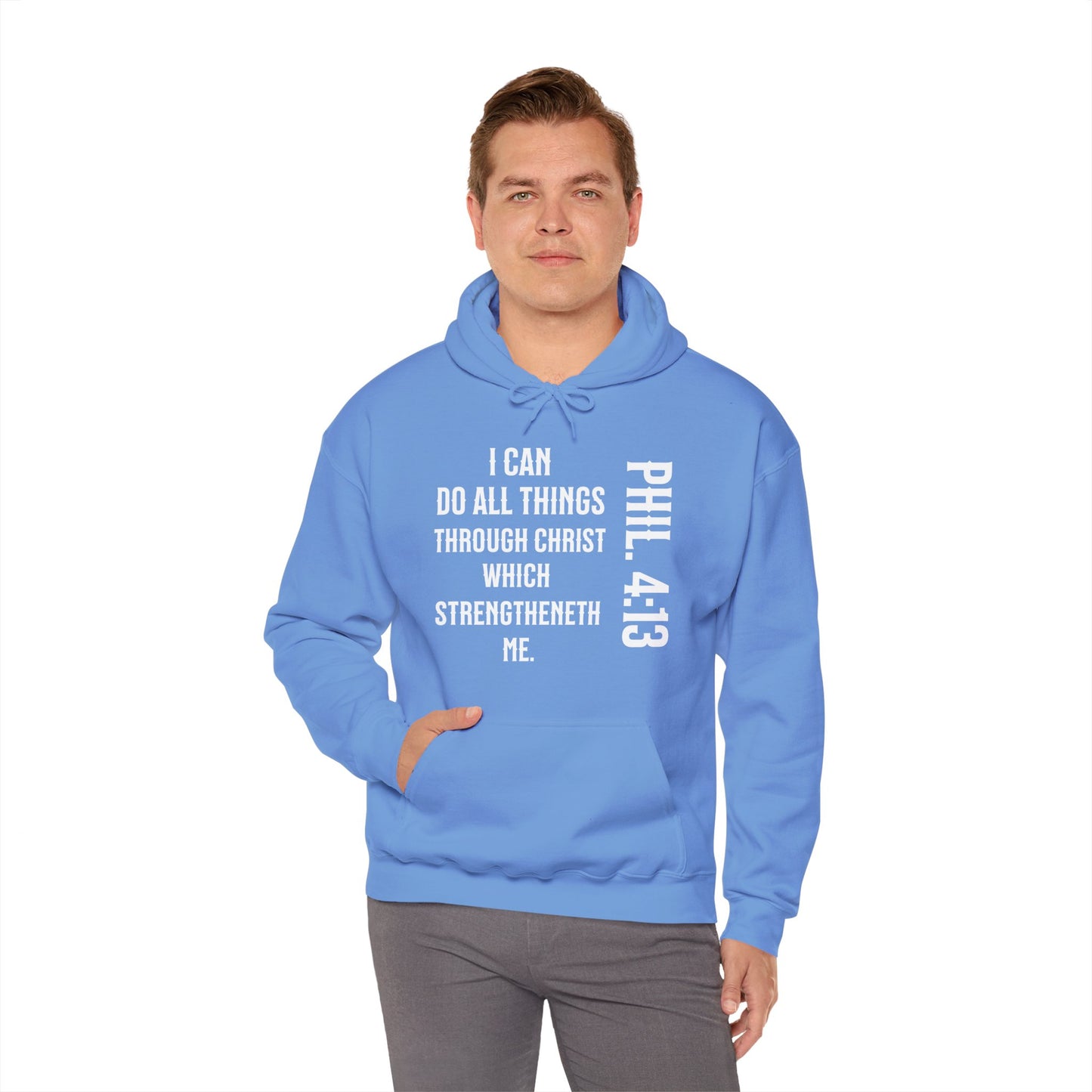 All Things Through Christ Philippians 4:13 Unisex Heavy Blend™ Hooded Sweatshirt