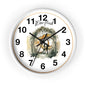 One Flesh Christian Wall Clock with rings, vintage design, wedding, new couple