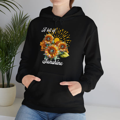 A Bit Of Sunshine hoodie with sunflowers, gift for her