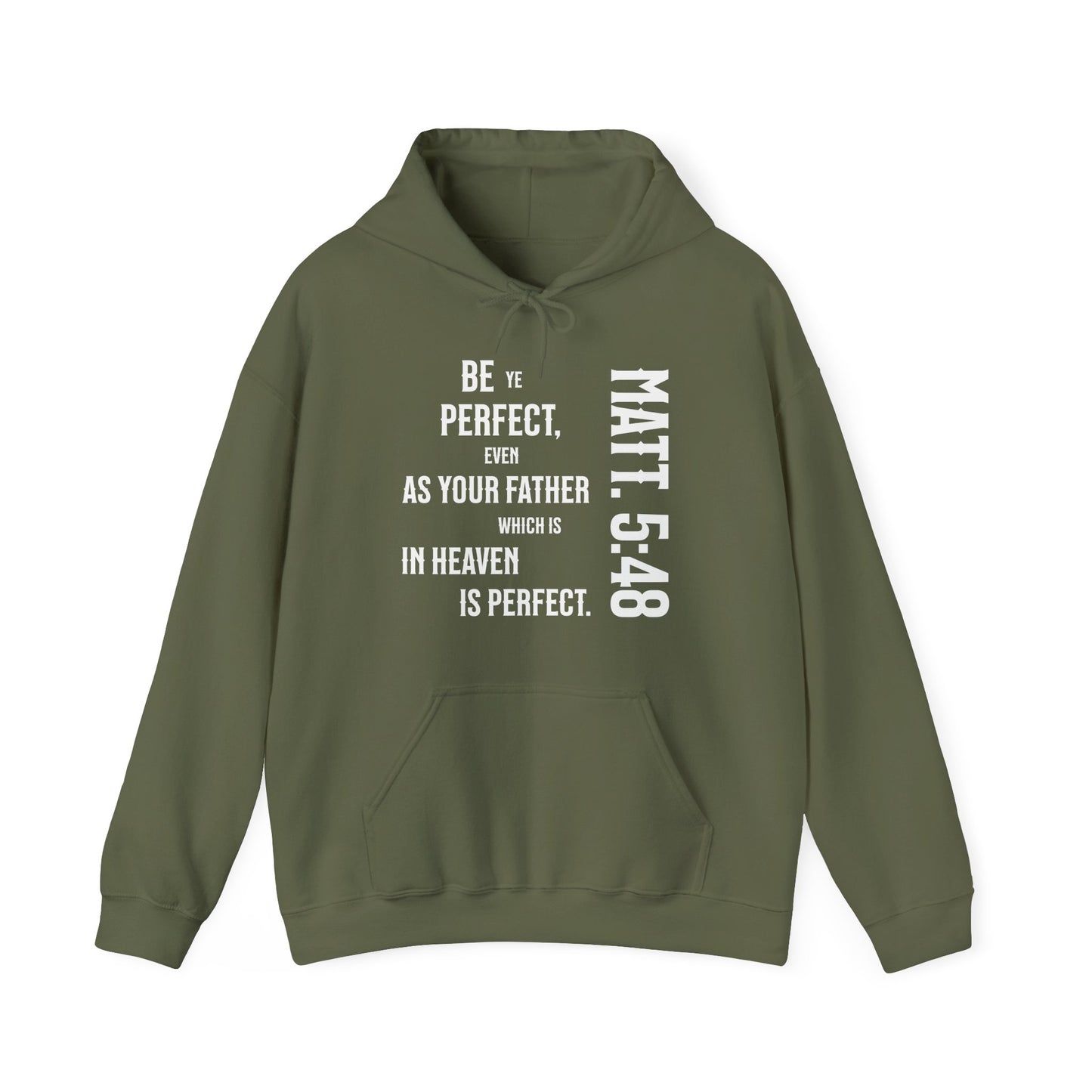 Be Perfect - Matthew 5:48 Unisex Heavy Blend™ Hooded Sweatshirt