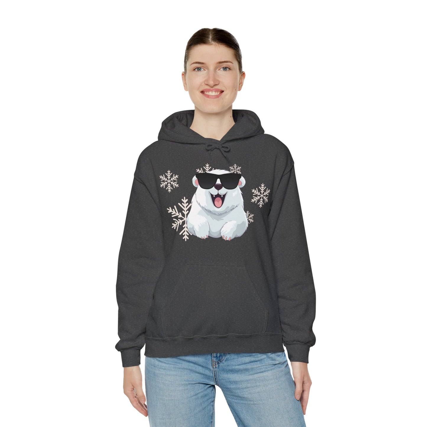 Polar Bear Unisex Heavy Blend™ Hooded Sweatshirt, fun, cool, Christmas