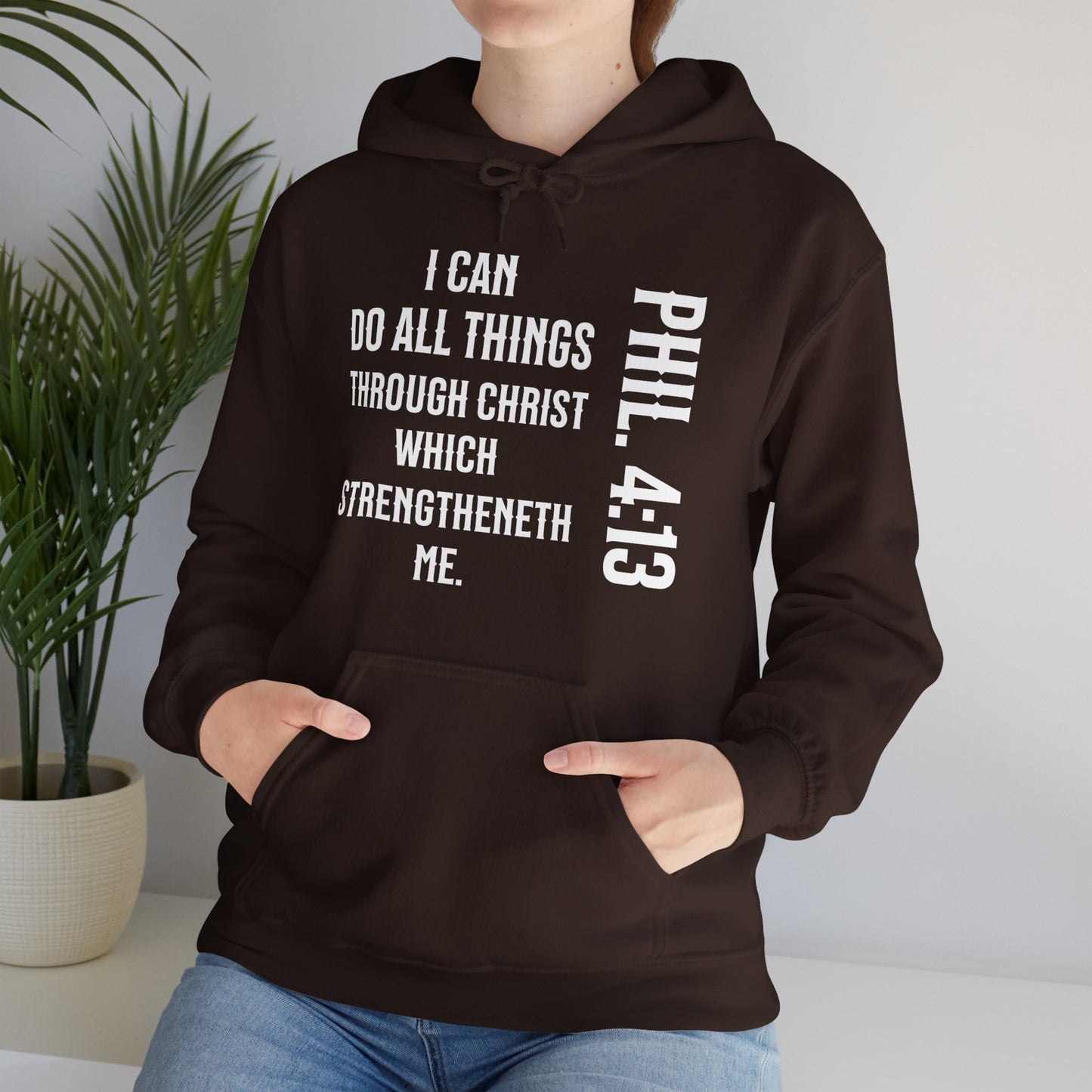 All Things Through Christ Philippians 4:13 Unisex Heavy Blend™ Hooded Sweatshirt