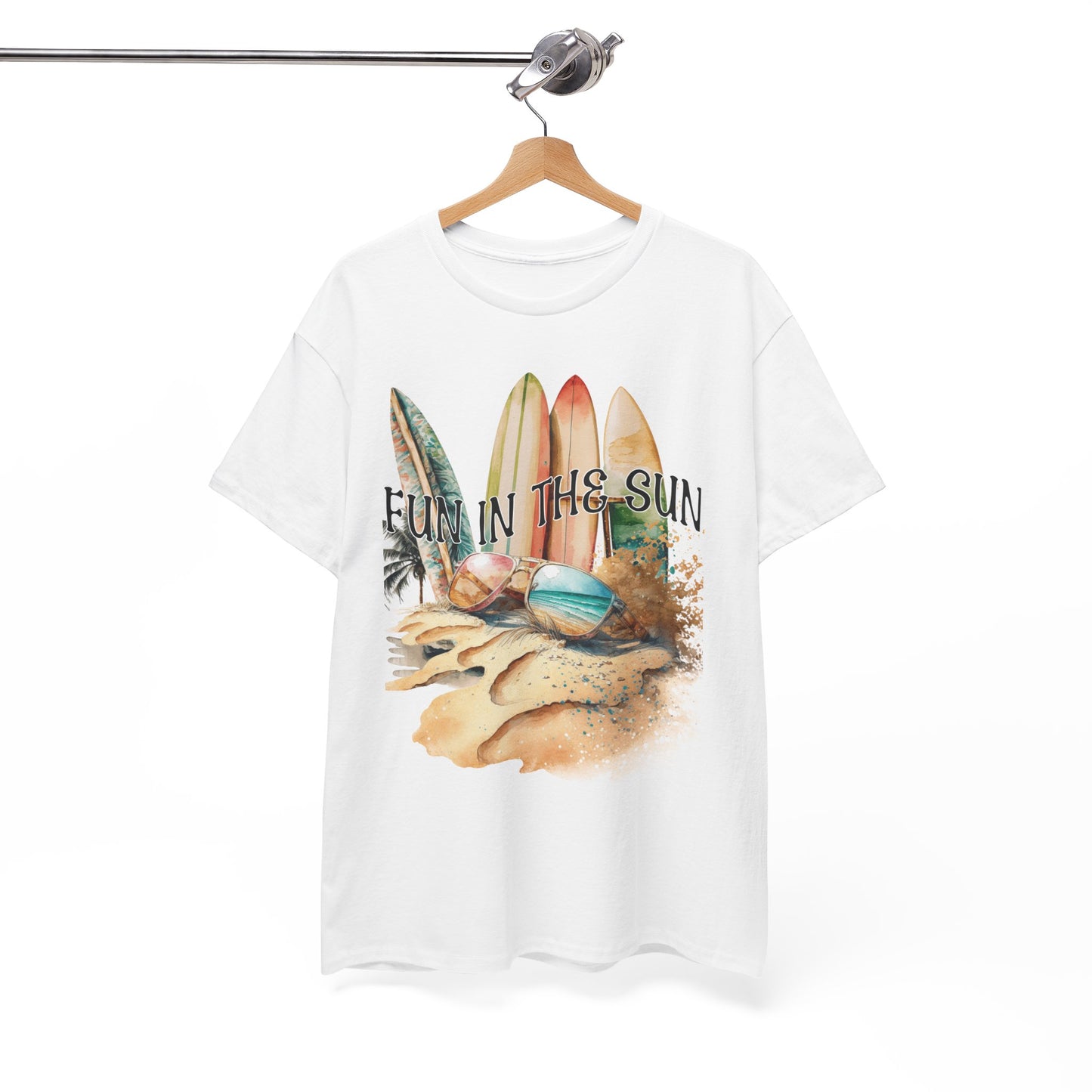 Fun in the Sun Unisex Heavy Cotton Tee, vacation, beach day, weekend getaway