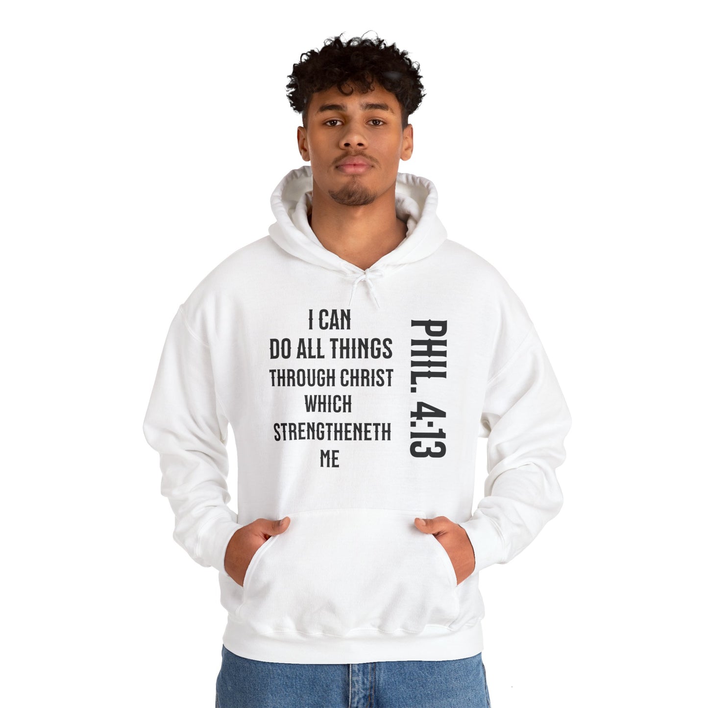 All Things Through Christ Philippians 4:13 Unisex Heavy Blend™ Hooded Sweatshirt