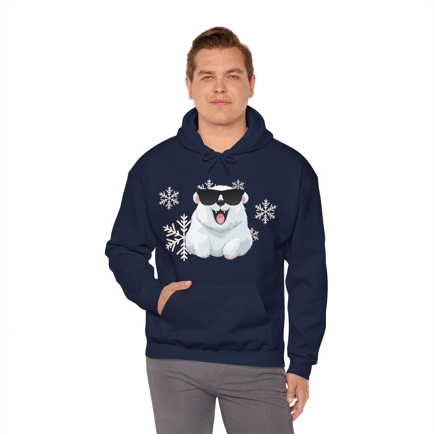 Polar Bear Unisex Heavy Blend™ Hooded Sweatshirt, fun, cool, Christmas