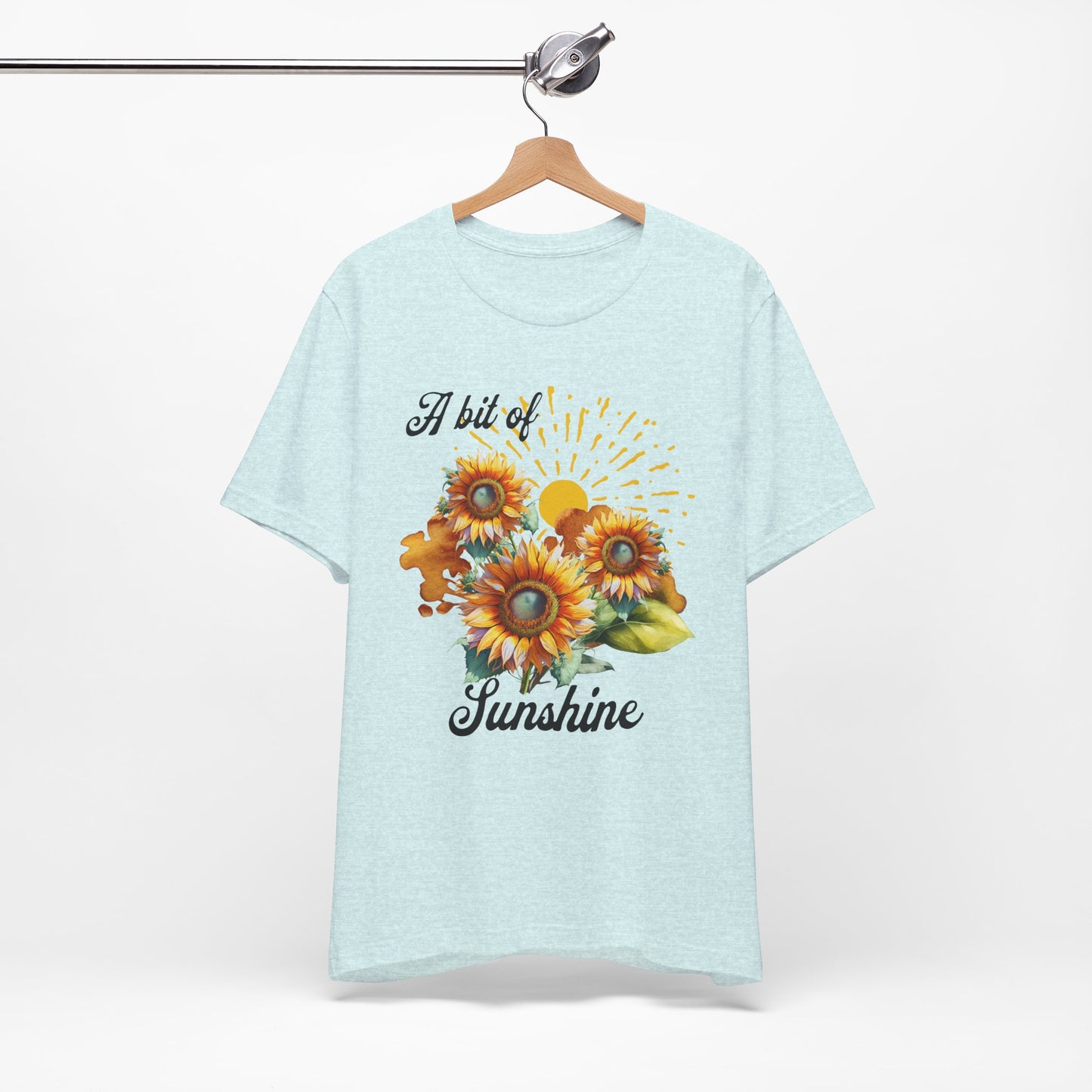 A Bit Of Sunshine Sunflower T-shirt, Bella + Canvas, spring, summer