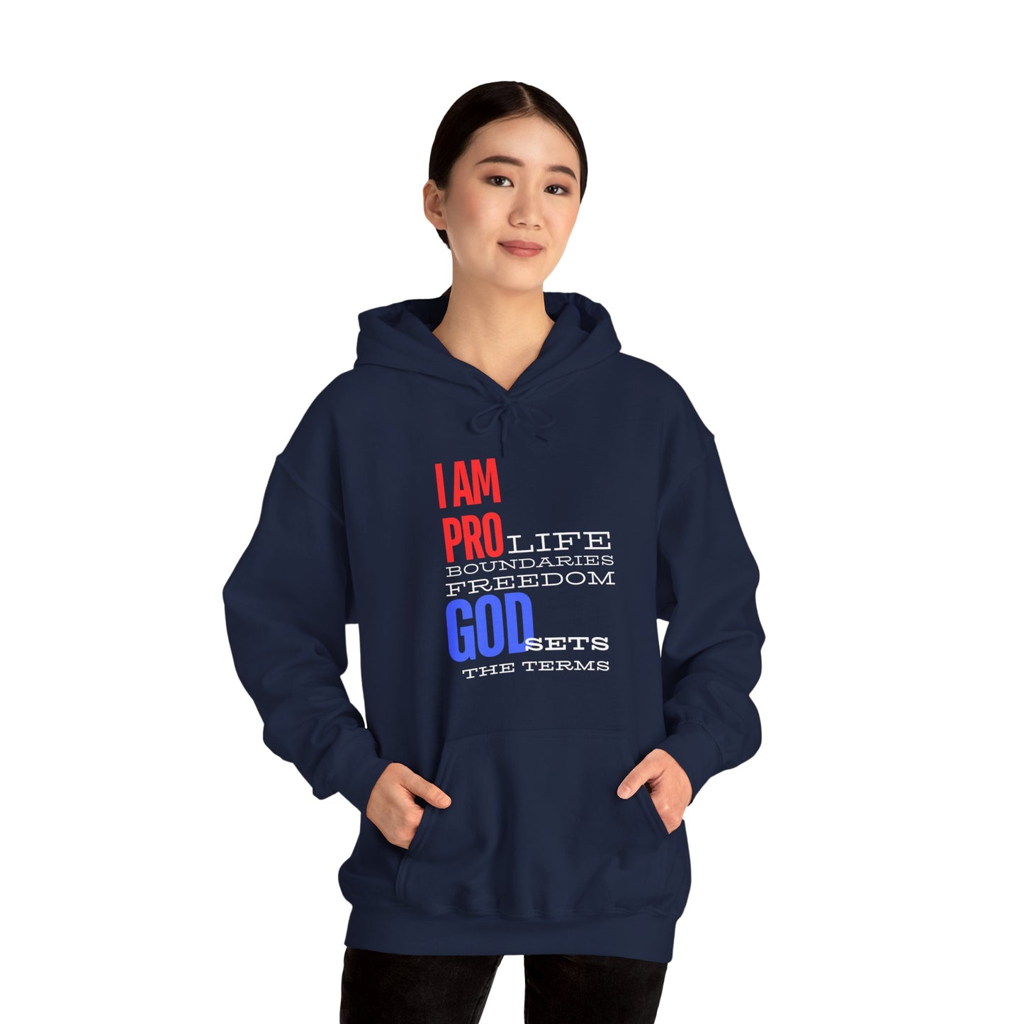 I AM PRO GOD, Unisex Heavy Blend™ Hooded Sweatshirt, life, boundaries, freedom