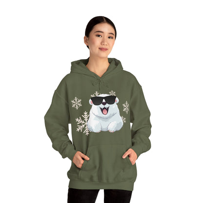 Polar Bear Unisex Heavy Blend™ Hooded Sweatshirt, fun, cool, Christmas