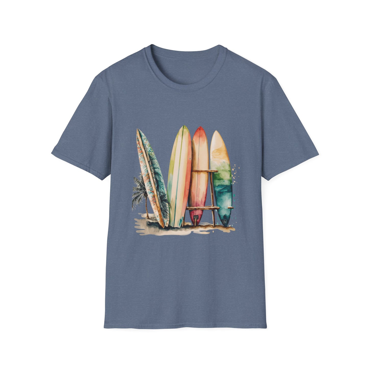 Surfing Vibes Unisex Softstyle T-Shirt - Beachy Graphic Tee