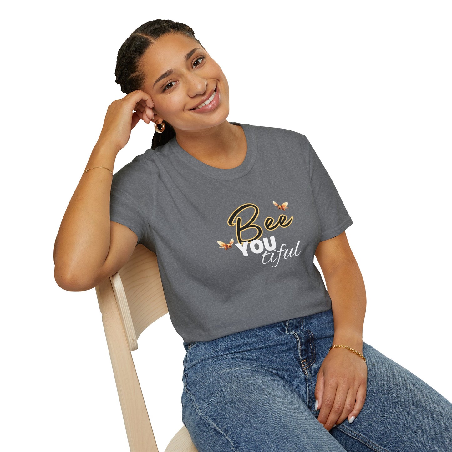 BeeYOUtiful Unisex Softstyle T-Shirt - Nature Inspired Graphic Tee - w