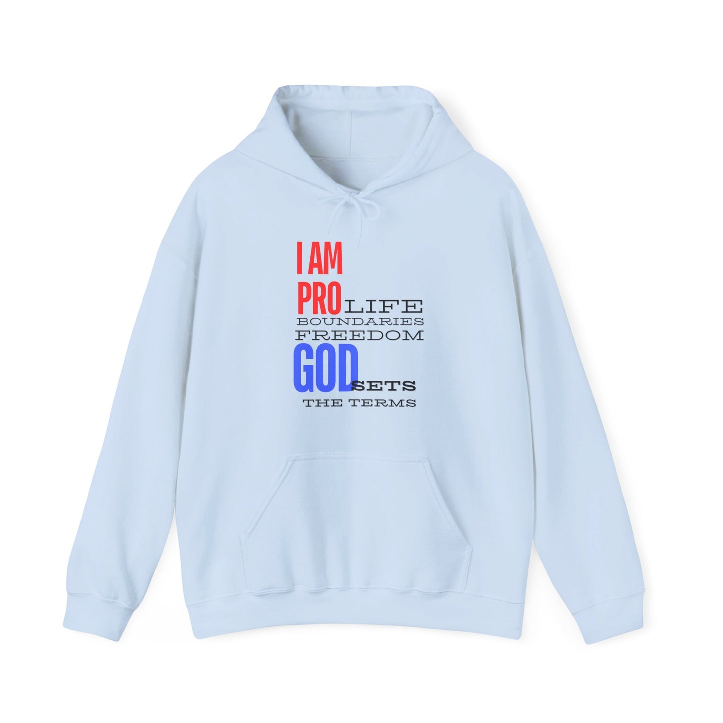 I AM PRO GOD, Unisex Heavy Blend™ Hooded Sweatshirt, life, boundaries, freedom