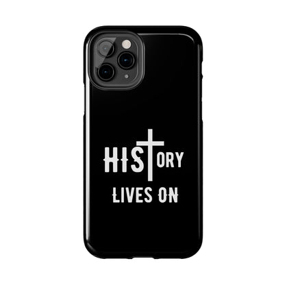 HIStory Lives On, Phone Cases - black & white