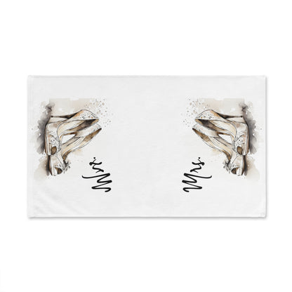Mrs. Hand Towel, new couple, vintage housewarming gift, wedding, shoes