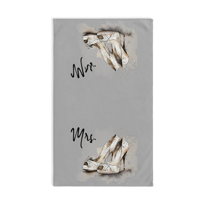 Mrs. Hand Towel, new couple, vintage housewarming gift, weddings, shoes
