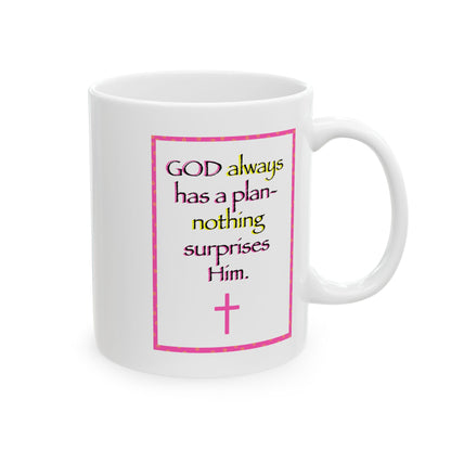 God Has a Plan Mug (pink), Faith gift, Encouragement gift, Birthday