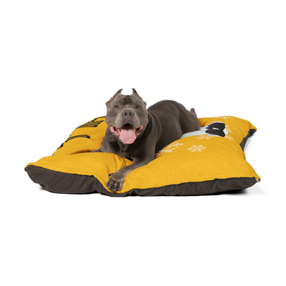 Chill with Polar Bear Pet Bed, Yellow