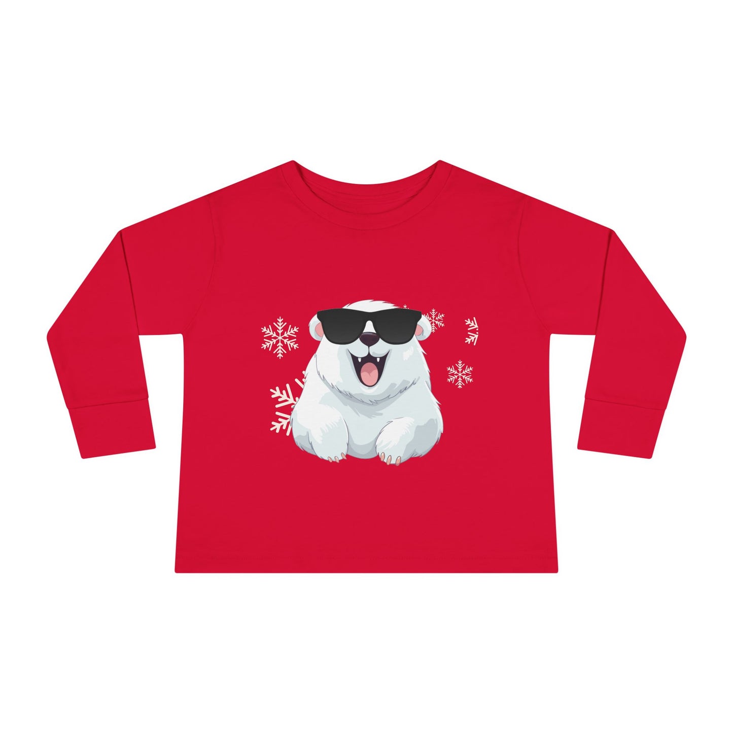 Cool Polar Bear Toddler Boy Long Sleeve Tee, Christmas, birthday