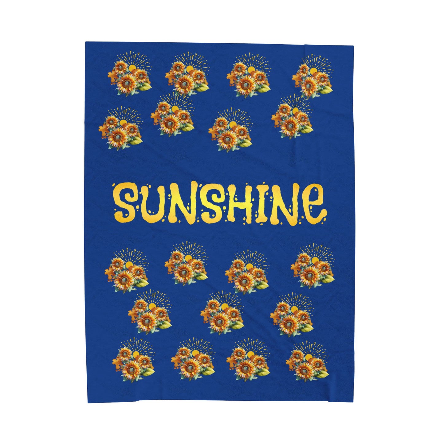 Sunflower Sunshine Velveteen Plush Blanket