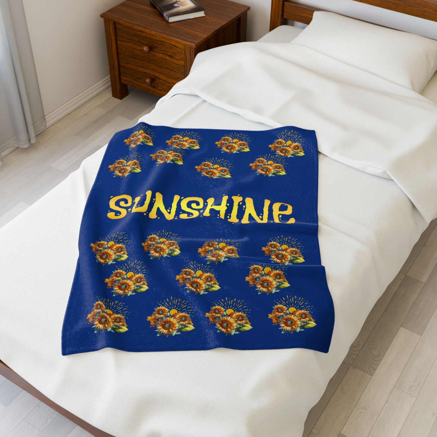 Sunflower Sunshine Velveteen Plush Blanket