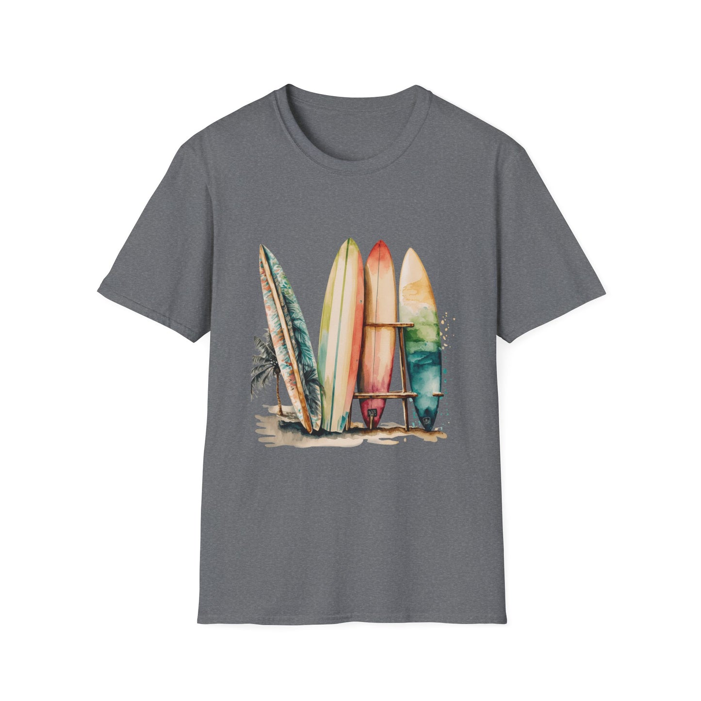 Surfing Vibes Unisex Softstyle T-Shirt - Beachy Graphic Tee