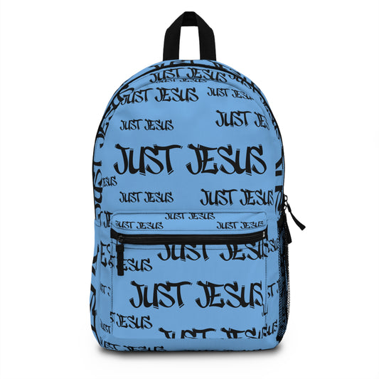 Just Jesus Backpack (light blue), gift, sleepover, camping, day trips, school
