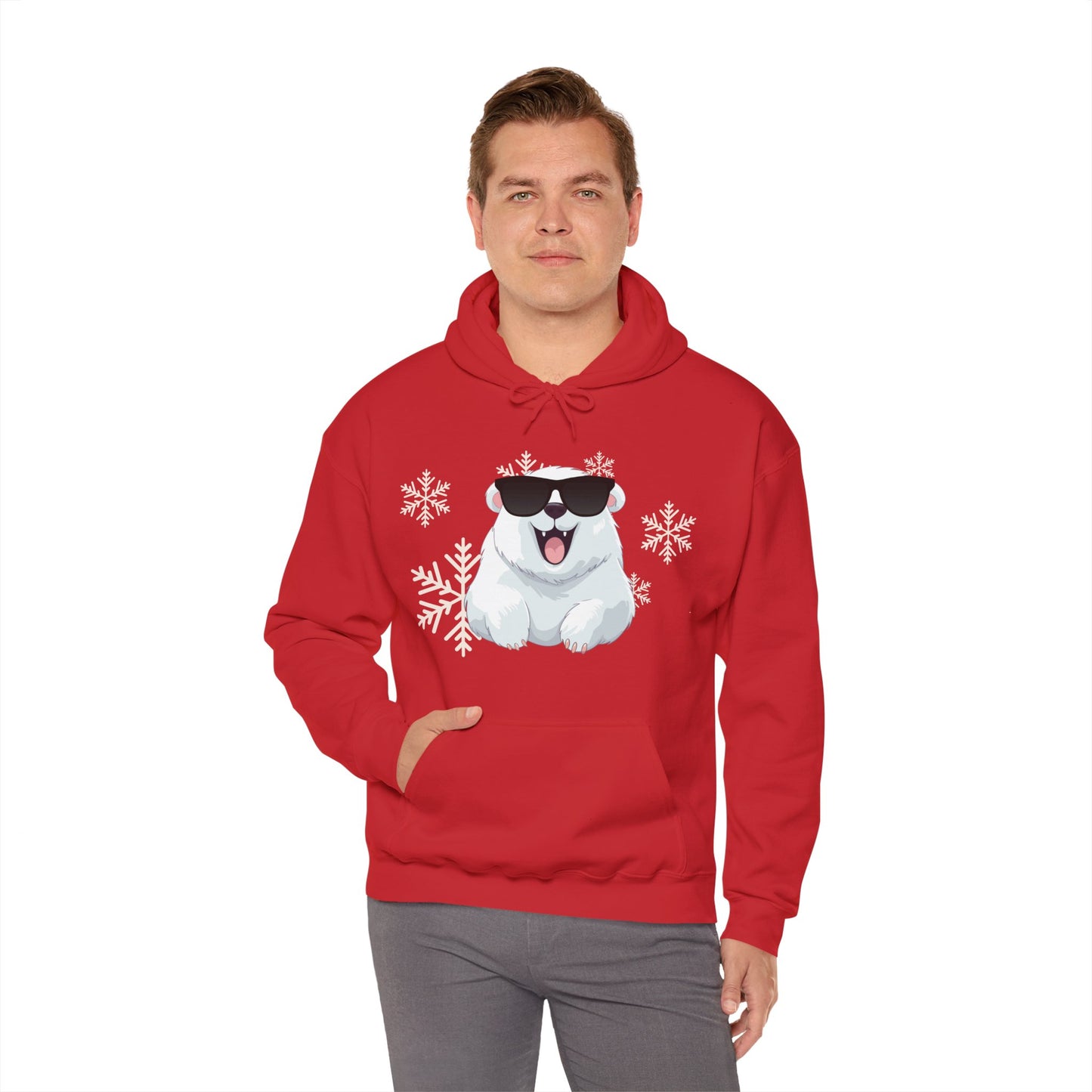 Polar Bear Unisex Heavy Blend™ Hooded Sweatshirt, fun, cool, Christmas