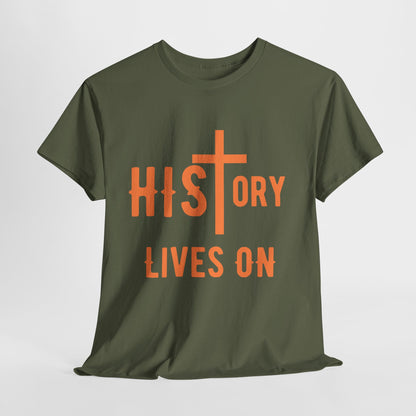 HIStory Lives On Unisex Heavy Cotton Tee, resurrection, cross, easter