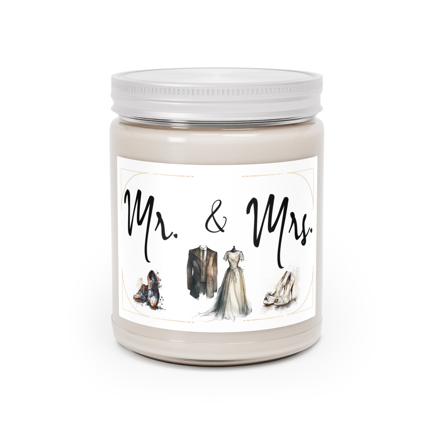 Mr&Mrs vintage design Scented Candles, 9oz-Wedding, Anniversary, Valentine's Day