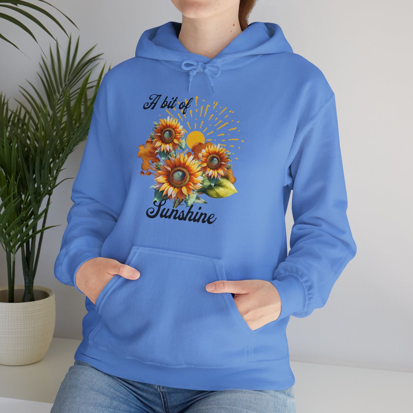 A Bit Of Sunshine hoodie with sunflowers, gift for her