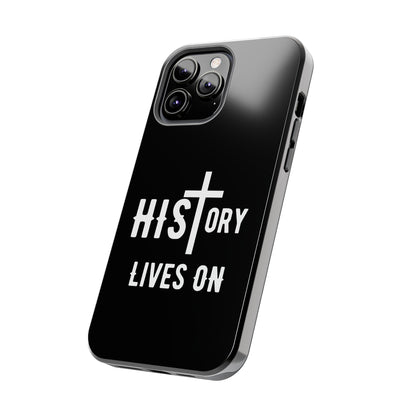 HIStory Lives On, Phone Cases - black & white