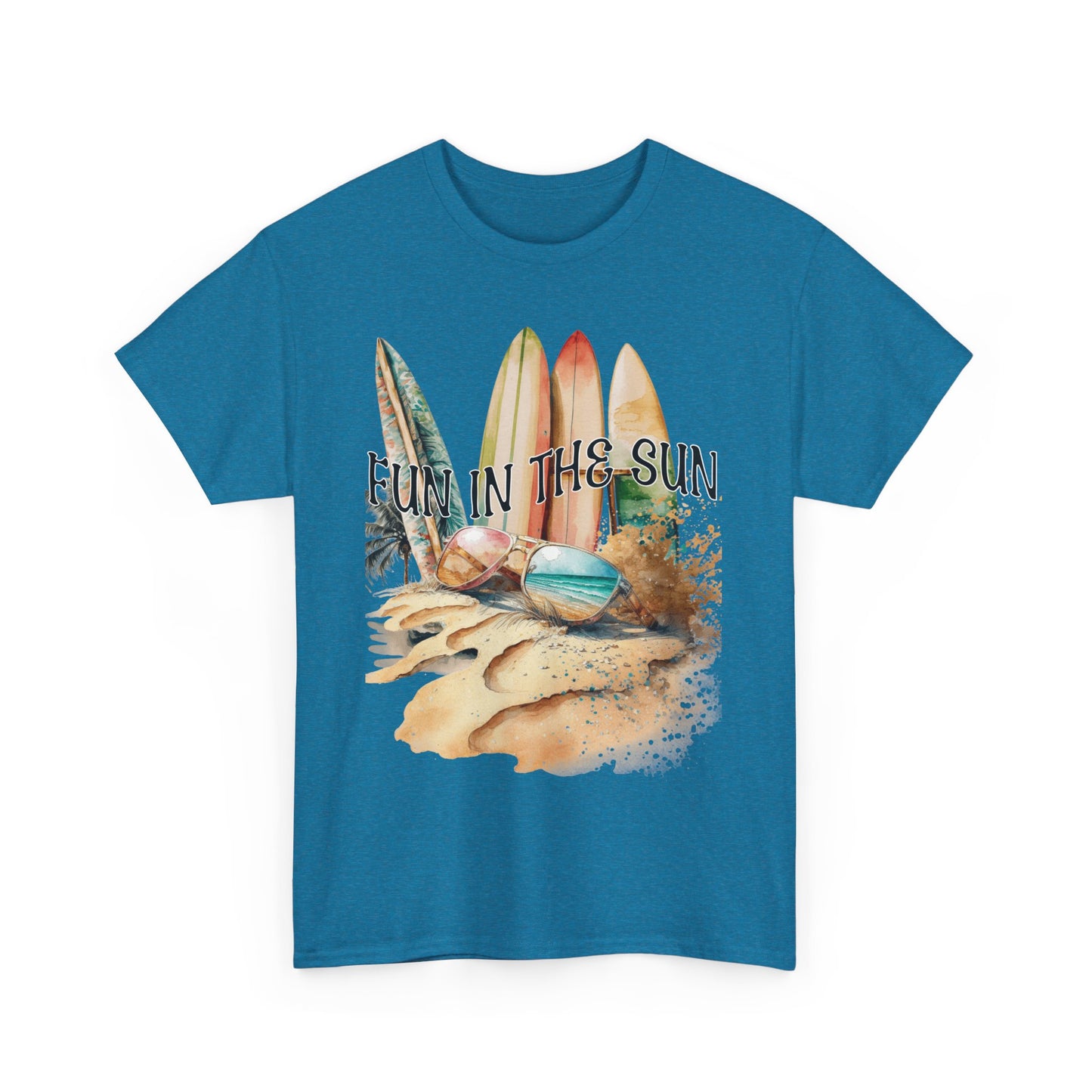 Fun in the Sun Unisex Heavy Cotton Tee, vacation, beach day, weekend getaway