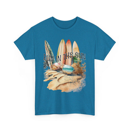 Fun in the Sun Unisex Heavy Cotton Tee, vacation, beach day, weekend getaway