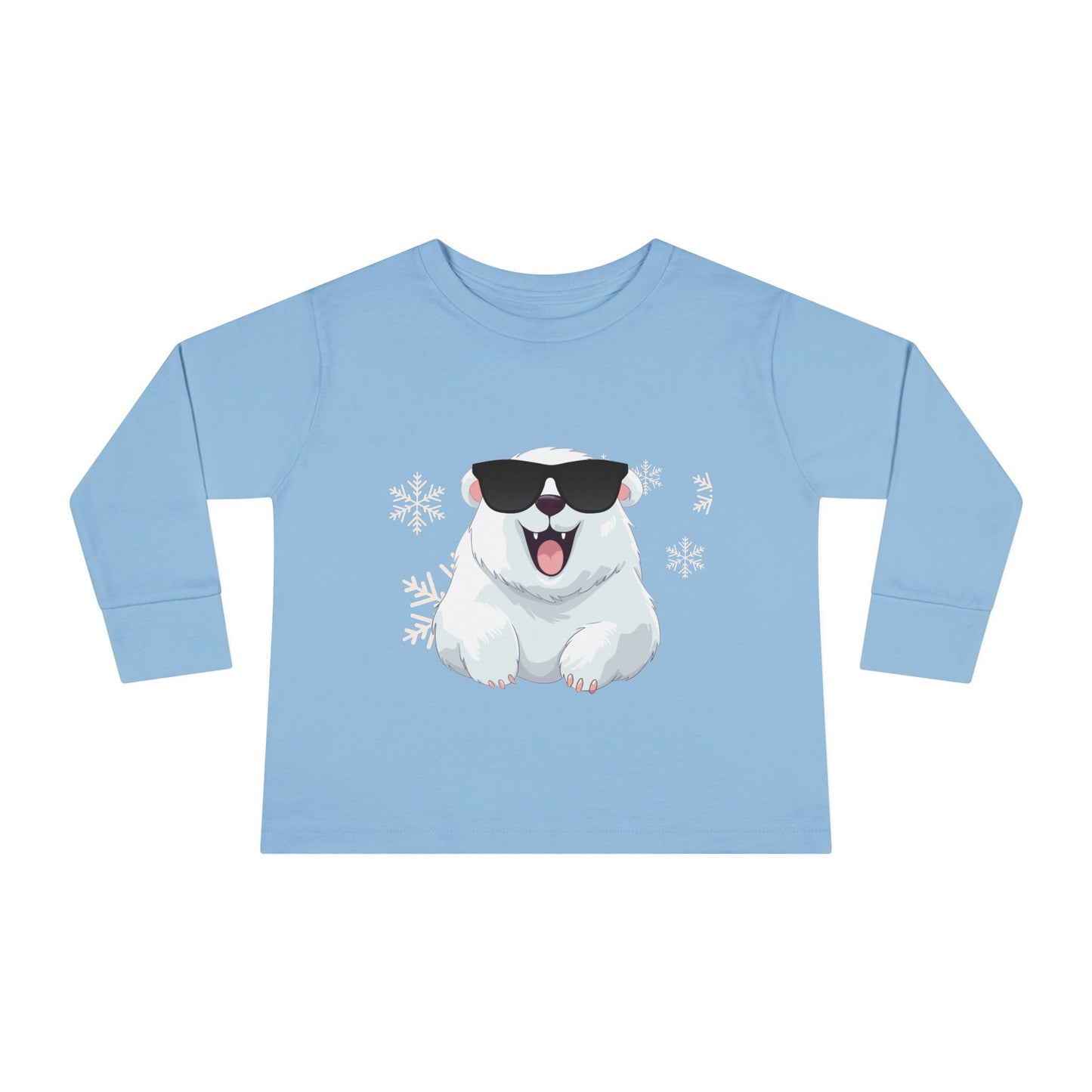 Cool Polar Bear Toddler Boy Long Sleeve Tee, Christmas, birthday
