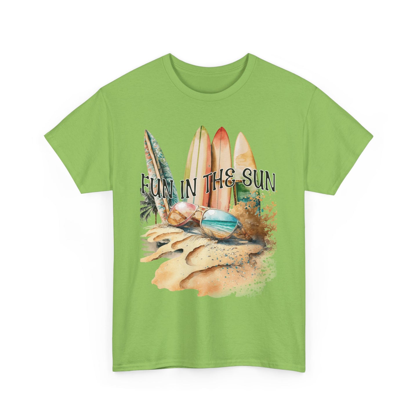 Fun in the Sun Unisex Heavy Cotton Tee, vacation, beach day, weekend getaway