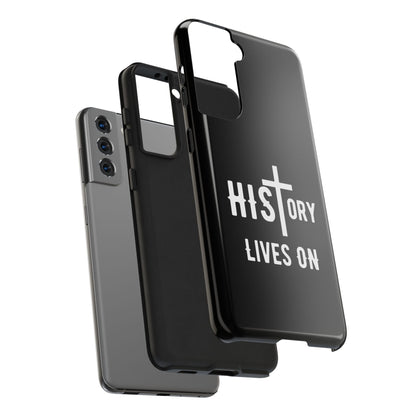 HIStory Lives On, Phone Cases - black & white