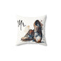 Mr.' Faux Suede Pillow- vintage design, Wedding, Anniversary, ('His' on back)
