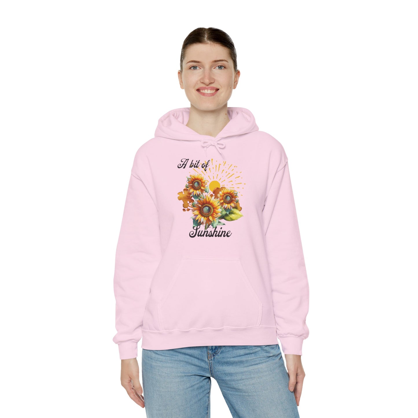 A Bit Of Sunshine hoodie with sunflowers, gift for her