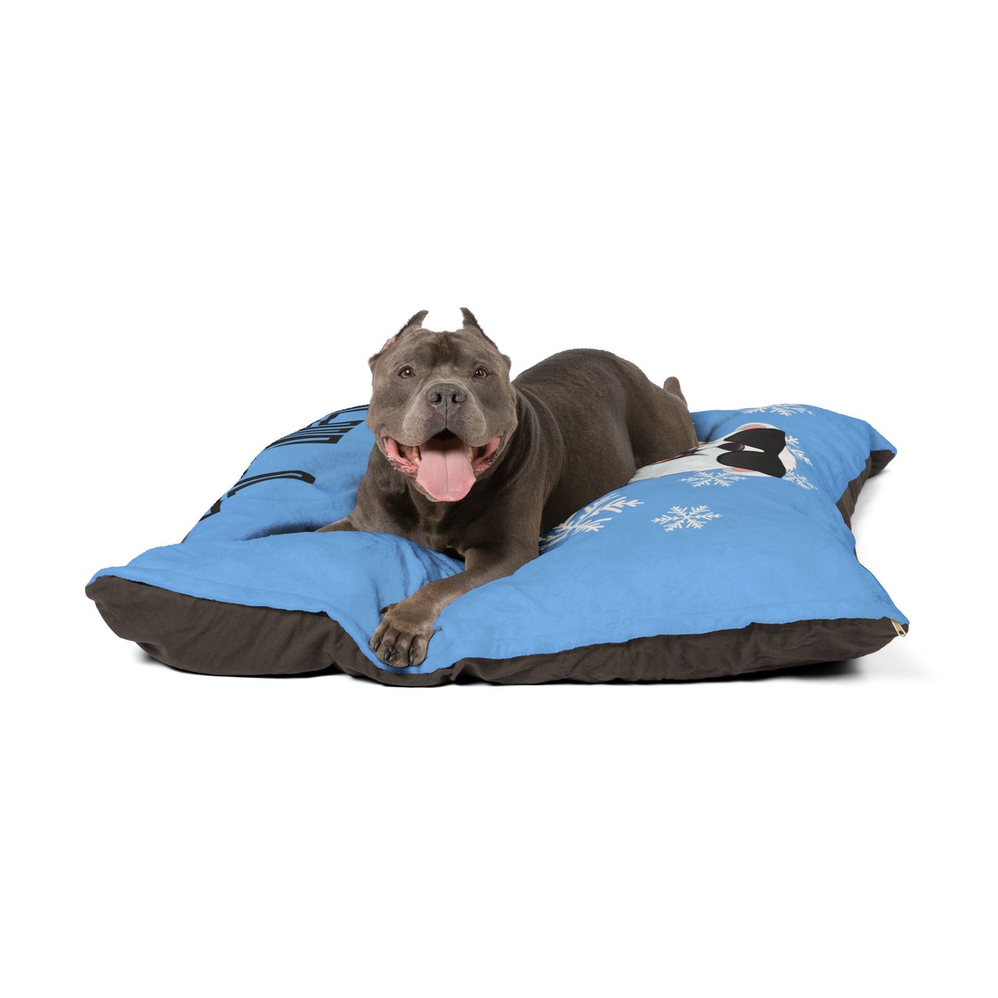 Chill with Polar Bear Pet Bed, Light Blue