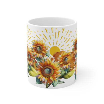 Sunflowers Mug 11oz, gift for her, birthdays, spring