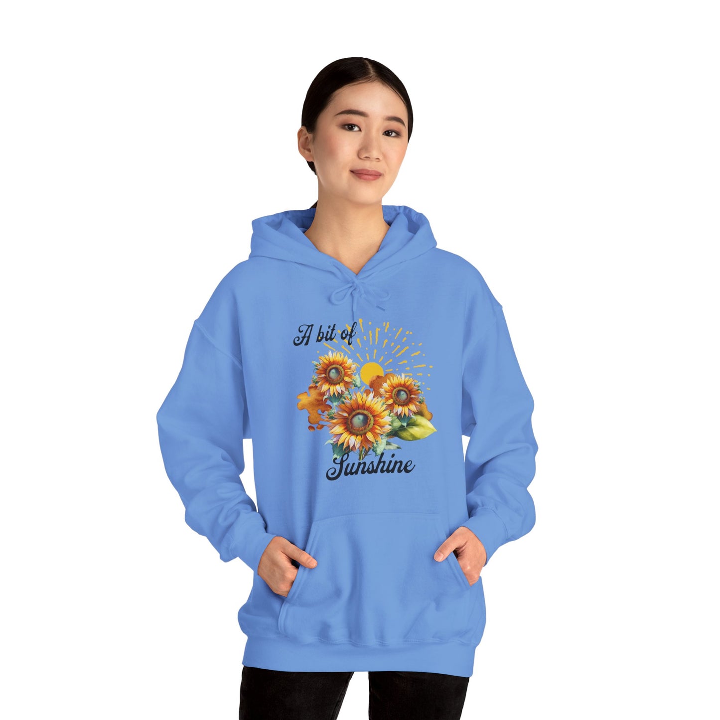 A Bit Of Sunshine hoodie with sunflowers, gift for her