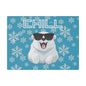 Chill, Polar Bear, Matte Canvas, Stretched 0.75", wall art, snowflakes