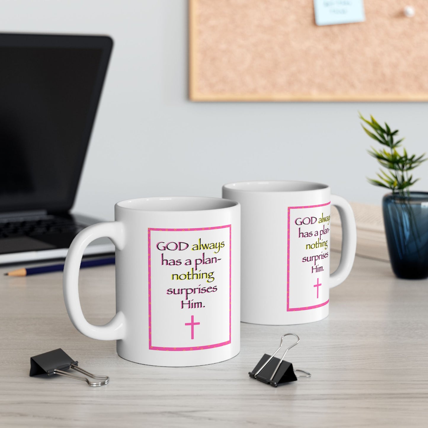 God Has a Plan Mug (pink), Faith gift, Encouragement gift, Birthday