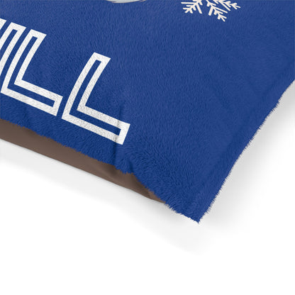 Chill with Polar Bear Pet Bed, Dark Blue