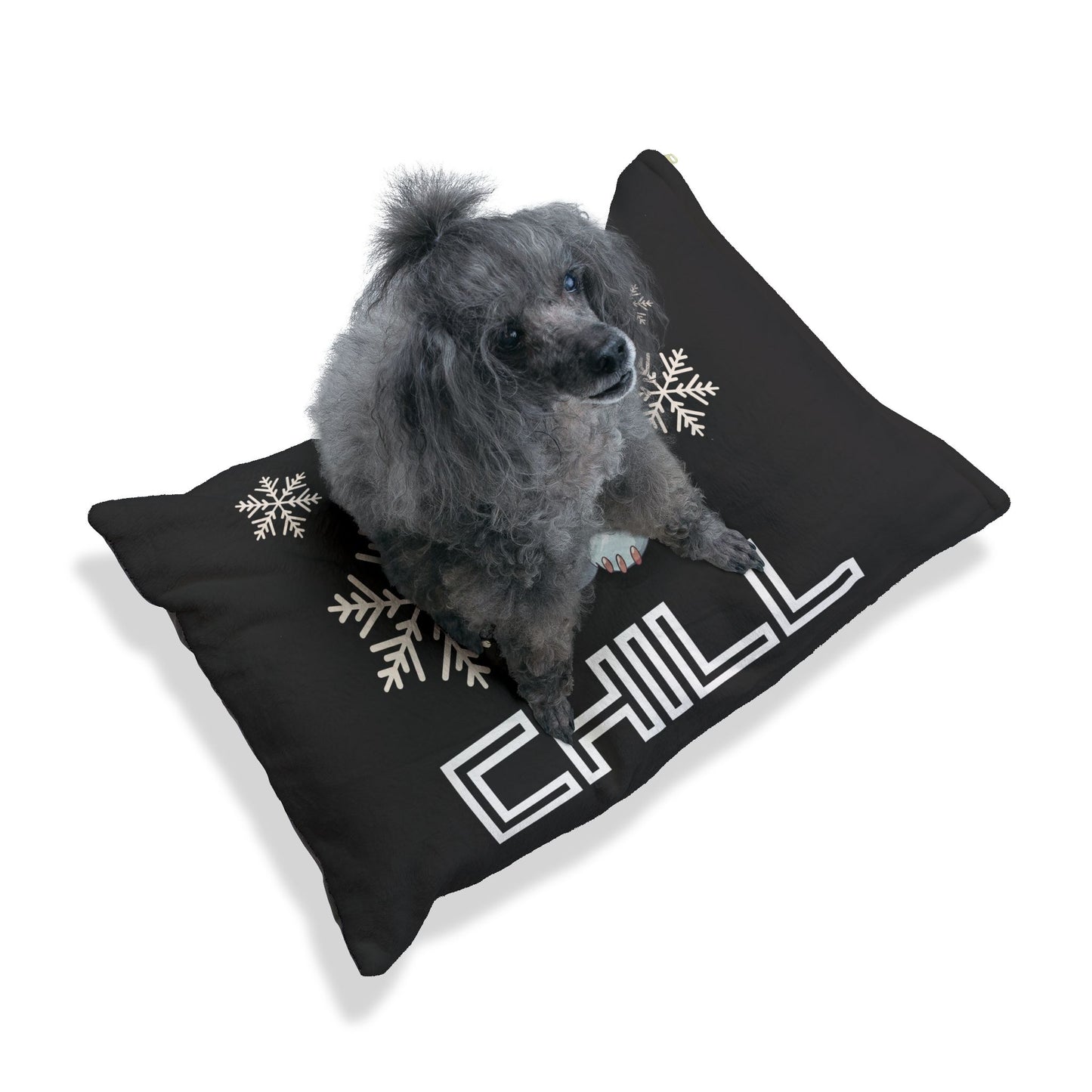 Chill with Polar Bear Pet Bed, Black