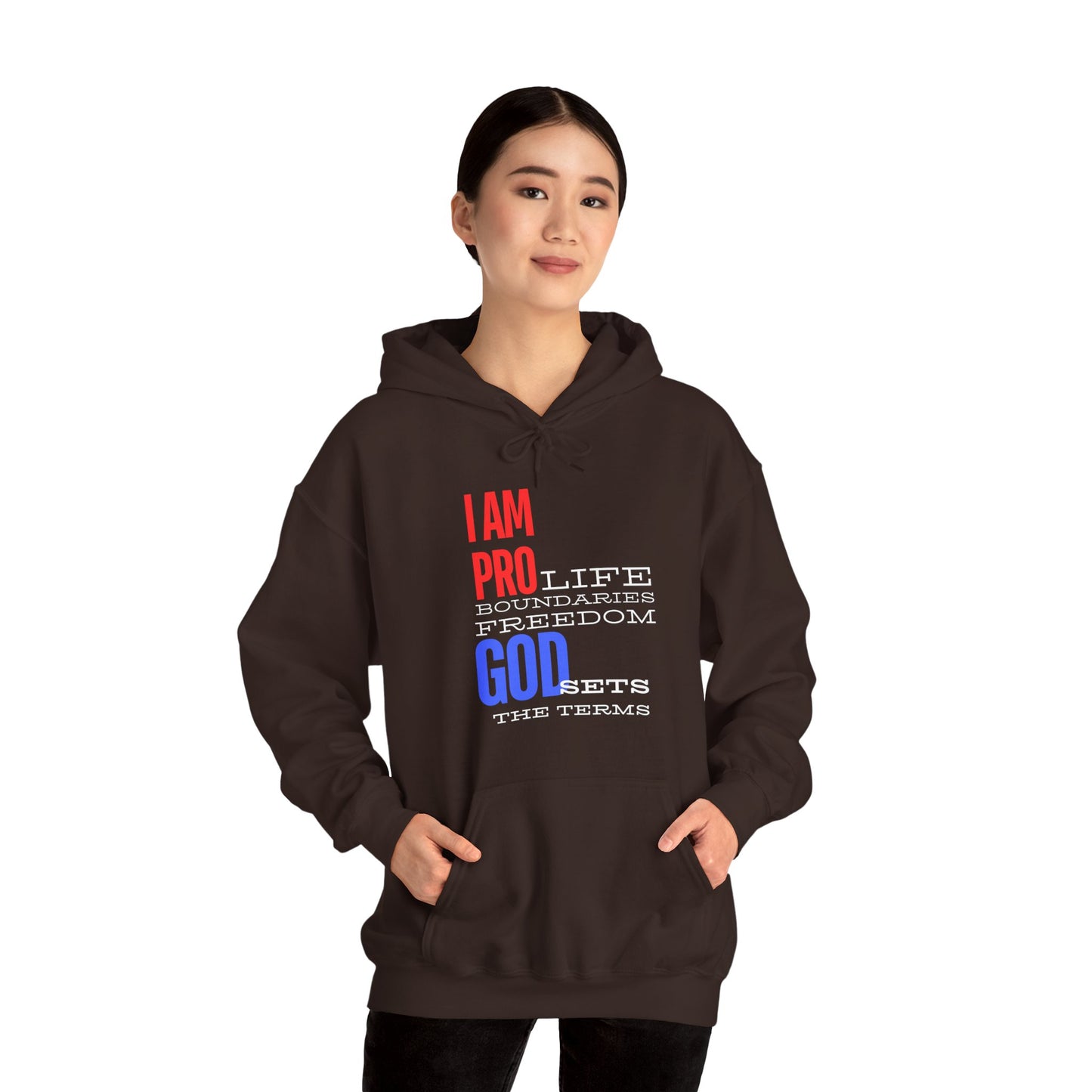 I AM PRO GOD, Unisex Heavy Blend™ Hooded Sweatshirt, life, boundaries, freedom
