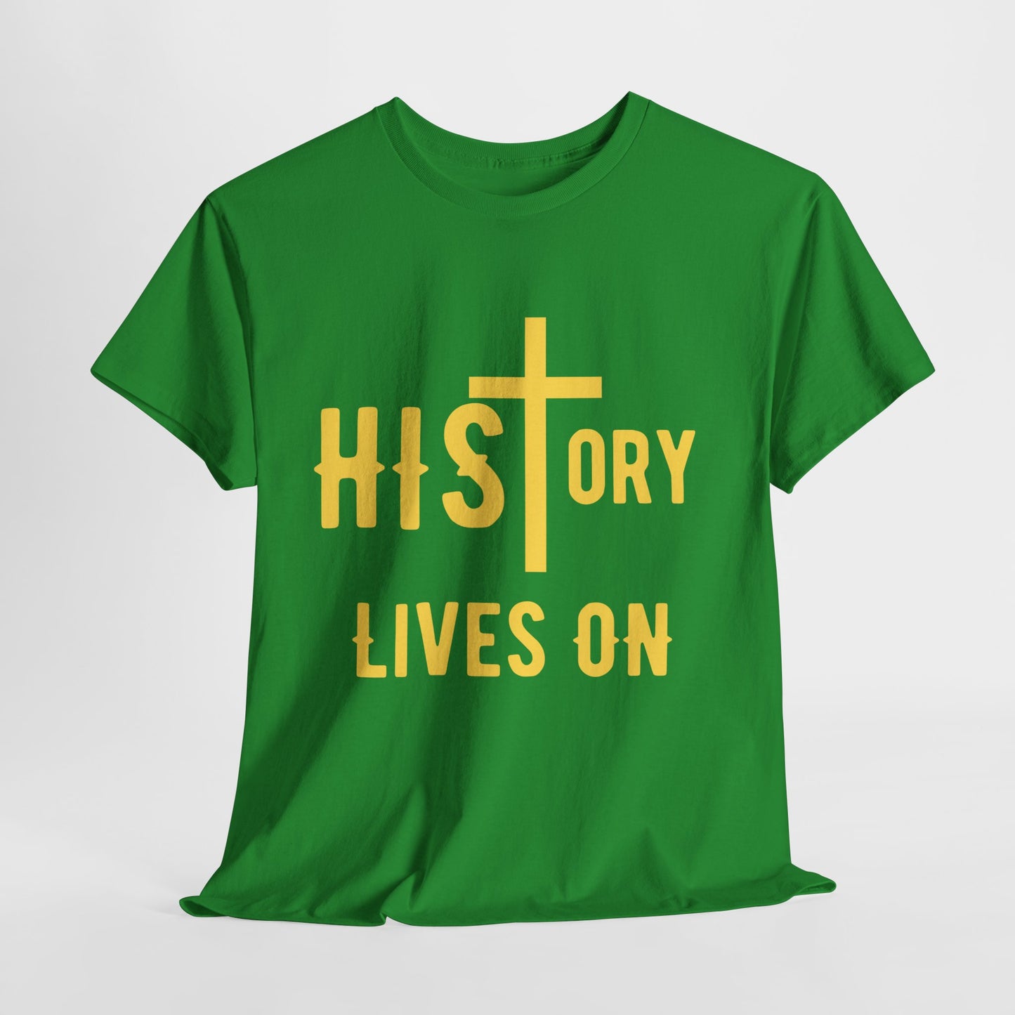 HIStory Lives On Unisex Heavy Cotton Tee, resurrection, cross, easter